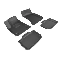 Tan Kagu Rubber 3D MAXpider Complete Set Custom Fit All-Weather Floor Mat for Select Tesla Model X Models 