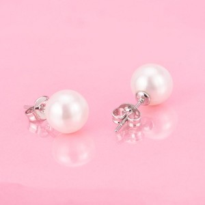 Amy and Annette 4.00 CTTW Cultured Pearl Earring in 18K White Gold - 1 of 4