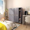 Munora - 72" 3-Door Metal Locker for Employees - Lockable Storage Cabinet for Office/School/Gym - Grey - 2 of 4