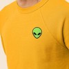 Dalix Alien Embroidered Fleece Crewneck Long Sleeve Sweatshirt Mens - 4 of 4