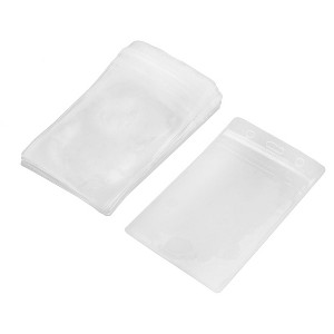 Unique Bargains 10 Pcs Transparent Vertical ID Card Badge Holders - 1 of 3