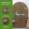 Wooakway 47"W×72"H Outdoor Arch Metal Garden Trellis Outdoor Privacy Screen Lattice Panel Indoor Room Divider - 3 of 4