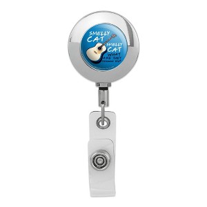 Friends Smelly Cat Song Metal Chrome Badge ID Card Holder Clip - 1 of 3