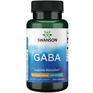 Swanson Gaba 500 mg 100 Capsules. - 1 of 2