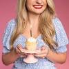Totalee Gift Something Sweet Cupcake Pedestal Ceramic Pink - 2 of 2