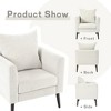 Anybear Modern Chenille Accent Chair with Pillow - 2 of 4