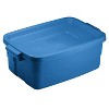 Rubbermaid Roughneck Tote 14 Gallon Stackable Storage Container W/ Stay  Tight Lid & Easy Carry Handles, Heritage Blue (6 Pack) : Target