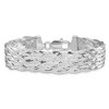 Black Bow Jewelry Sterling Silver Wide Braided Herringbone Chain Bracelet, 7.5 Inch - 3 of 4