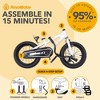 RoyalBaby Freestyle Outdoor Kid's Bicycle with Training Wheels, 16 Inch, White - 2 of 4