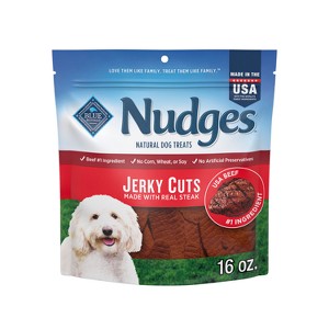 Blue Buffalo Nudges Jerky Cuts Natural Dog Treats with Beef - 16oz - 1 of 4