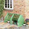 CAVINAS 6'x 3' Galvanized Raised Garden Bed with Mini PVC Greenhouse Cover Garden Sheds with Roll-Up Windows - 2 of 4