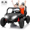 24V Kids Ride On Utv,2-Seater 4WD Electric Truck with Sun Shade, Remote Control, Led Lights, 4 Shock Absorbers - 2 of 4