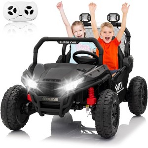 2 Seater Kids Ride On Utv Car,24V 2WD Ride On Car Truck with Metal Frame,Remote Control, Electric Car Utv for 3+Years - 1 of 4