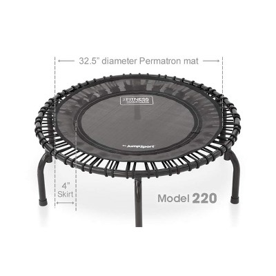 39-Inch Black Steel Round Fitness Rebounder Mini Trampoline