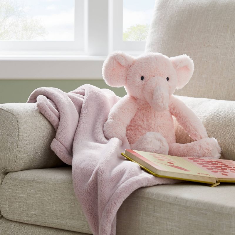 Plush Blanket with Soft Toy - Cloud Island&#8482; Pink Elephant, 3 of 5