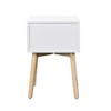 Sapphtopaz Night Stand with Drawers & Open Surface Save-Space Bedside Table with Sturdy Wood Legs Nightstand for Bedroom,Living Room - 3 of 4