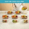 Vtopmart 20Pack Glass Food Storage Containers, Airtight Lunch Containers Boxes with Snap Locking Lids, for Microwave, Oven, Freezer and Dishwasher - 4 of 4