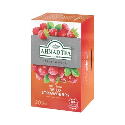Ahmad Tea Wild Strawberry Herbal Tea 20ct tea bags