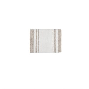 Vynxaria Bath Rugs and Mats - Reversible 20"x30" Striped Comfort with Dual Texture - 1 of 4