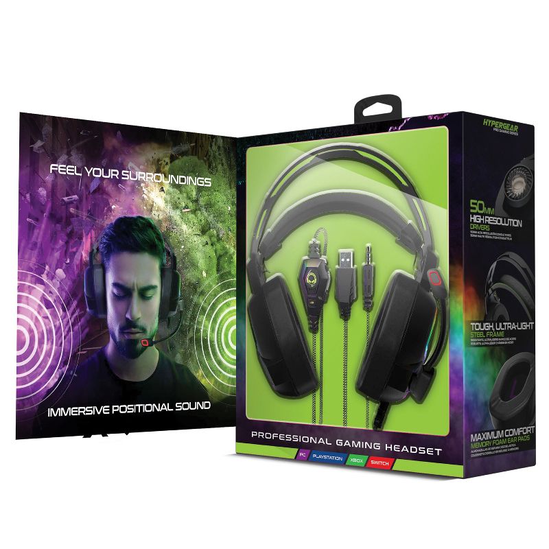 HyperGear® SoundRecon RGB LED Professional Gaming Headset, 4 of 11