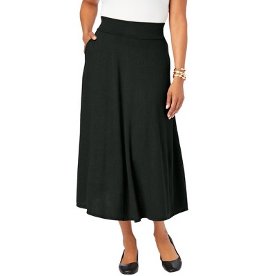 Jessica London Women's Plus Size A-Line Cashmere Skirt