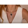 SHYMI Large Pavé Heart Necklace – .925 Sterling Silver, 14k Gold-Plated - Rhodium Plated, Cubic Zirconia Pavé Detailing, Adjustable Chain - 2 of 2