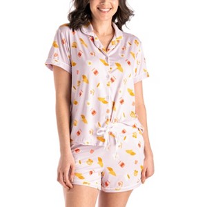 Hello Mello Women's Signature Lounge Top and Shorts, 2-Piece Pajama Set - 1 of 4