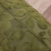 Kate Aurora Red Hook Cut Leaf Embossed Chenille Ultra Plush & Fluffy 18"x 18" Filled Accent Throw Pillow With Removable Zipper Shell/Cover - 3 of 4