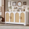 Coucheta 31.5"Rattan Sideboard, Buffet Cabinet with Shelf & Doors, Accent Storage Cabinet w/ Sturdy Wood Feet, for Living/Dining Room, Entryway - 4 of 4