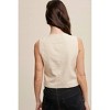 Women's Fitted Linen Vest - Listicle - 3 of 3