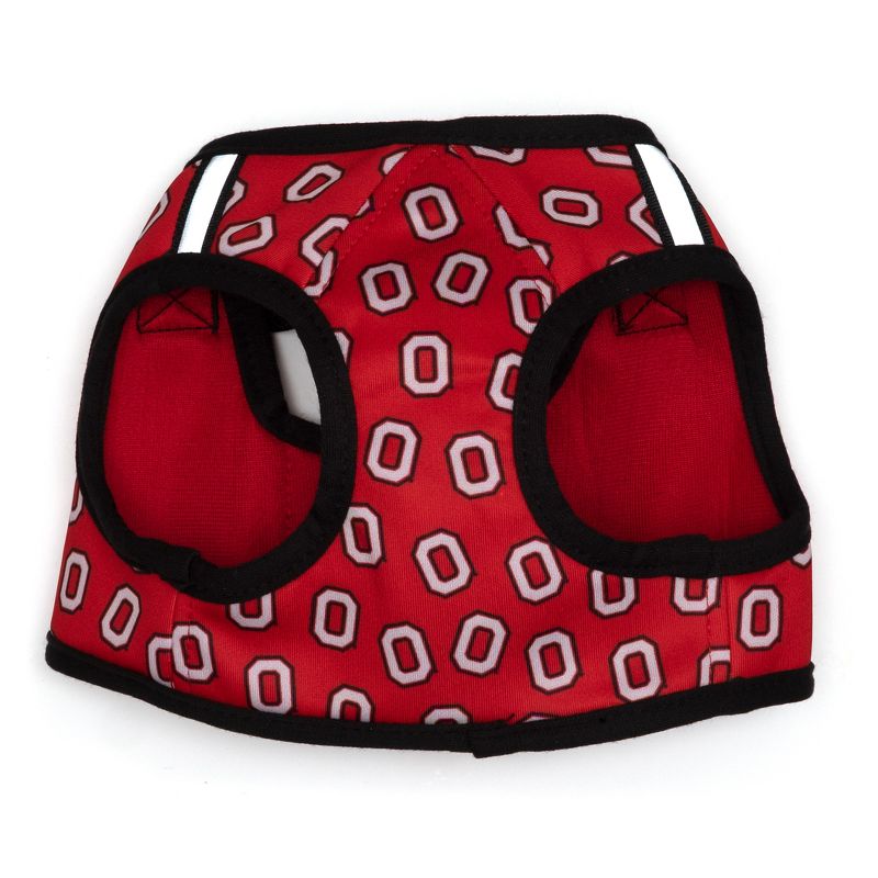 The License House Ohio State Buckeyes Dog Tossed Block O Printed Sidekick Harness Vest, 2 of 3