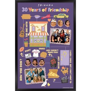 Trends International Friends 30th - 30 Years of Friendship Framed Wall Poster Prints - 1 of 4