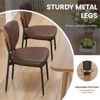 Gikpal Dining Chairs, Dining Room and Kitchen Chairs, Mid Century Modern Upholstered PU Leather Accent Chairs with Walnut Bentwood & Enlarged Cushion - 4 of 4