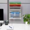 Mind Reader 5-Tier Vertical File Storage, Desktop Organizer, Wall Mount, Office, Metal Mesh, 12.75"L x 4"W x 16"H, White - image 4 of 4