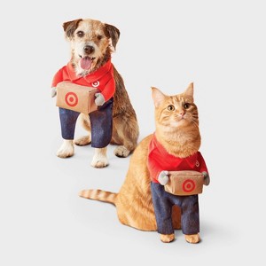 Target Team Member Jeans Dog and Cat Frontal Costume - Boots & Barkley™ Red - 1 of 3