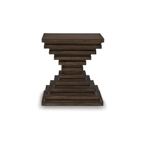 Signature Design by Ashley Hannodream Contemporary End Table - Warm Brown Glazed Oak Finish - 1 of 4