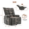 Recliner Chair, 360° Swivel Rocker Glider Recliners with Cup Holders, Massage and Heat, Oversize Ergonomic Lounge Single Sofa for Living Room - 3 of 4