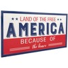 Northlight Land of the Free Because of the Brave Patriotic Metal Wall Sign - 20" - 3 of 4
