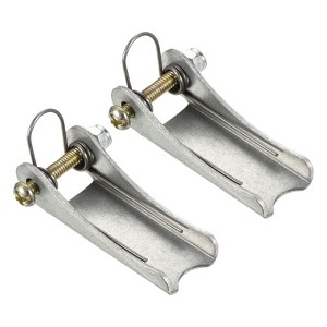 Unique Bargains Towing Receiver Hitch for Clevis Trailer Replacement Hooks Latch Silver Tone 2 Pcs - 1 of 4