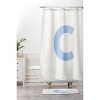 Deny Designs April Lane Art Block Monogram Shower Curtain - 3 of 3