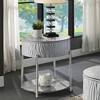 Acme Furniture Yukino Accent Table Gray/Chrome Finish - 2 of 4