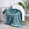 50"x60" 10lbs Teddy Sherpa to Sherpa Reversible Weighted Throw Blanket Green - Dreamothis - image 2 of 4