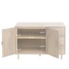 Sideboard Buffet Cabinet 2 Doors 3 Drawers Cabinet Wooden Chest Storage Dresser Cabinet With Rattan Decorated Doors For Dining Room Living Room - 3 of 4