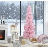 Racxily Festive Pink Pencil Christmas Tree, Cozy Snowy Decor for Chic Holiday Vibe - 3 of 4