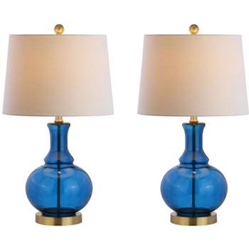 JONATHAN Y Lavelle Glass LED Table Lamp