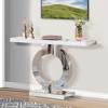 NicBex 31.69" H Modern Mirrored Console Table with O-Shaped Base Sofa Table for Entryway Living Room - 2 of 4