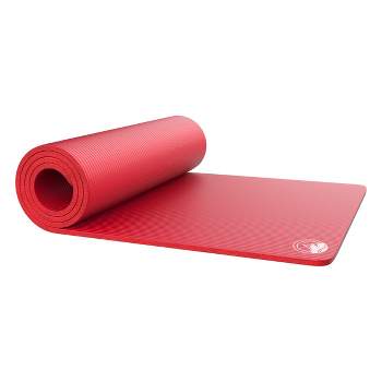 Foam Sleep Pad - 0.50in Thick Non-Slip, Lightweight, Waterproof Camping Mat with Carry Handle for Cots, Hiking or Sleepovers by Wakeman Outdoors (Red)
