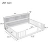 NicBex Twin Size Modern Wooden Daybed with Integrated Bedside Bookcase, Rotating Storage Shelves and Safety Guardrails for Small Bedroom - 2 of 4