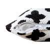 HomeRoots 20" X 20" White And Black 100% Cotton Geometric Zippered Pillow - 4 of 4