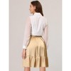 INSPIRE CHIC Women's Ruffle Satin Wrap Tie Waist Asymmetrical Midi Skirt - 4 of 4